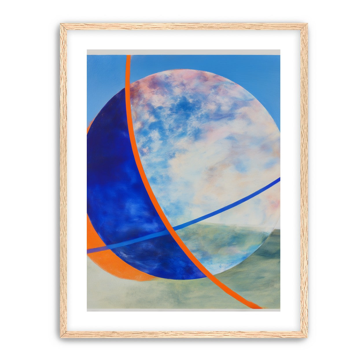 Orange cut through the circle