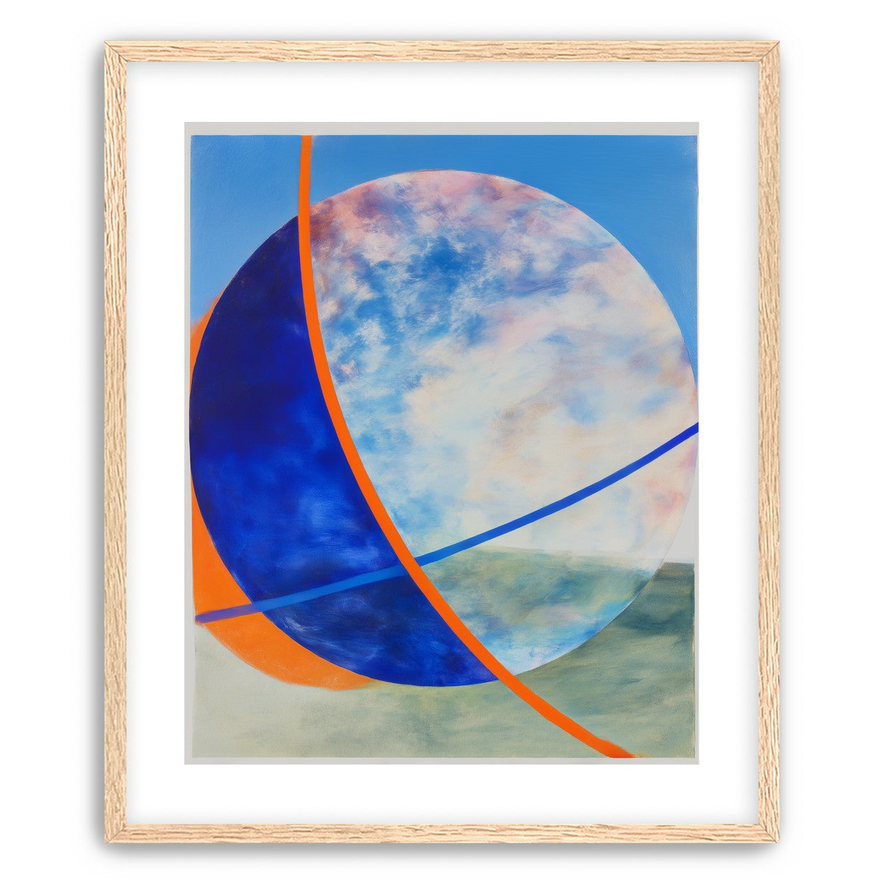 Orange cut through the circle