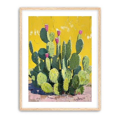 Pink blooms in yellow heat