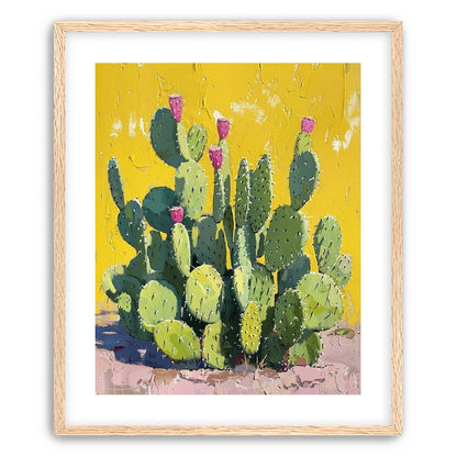 Pink blooms in yellow heat