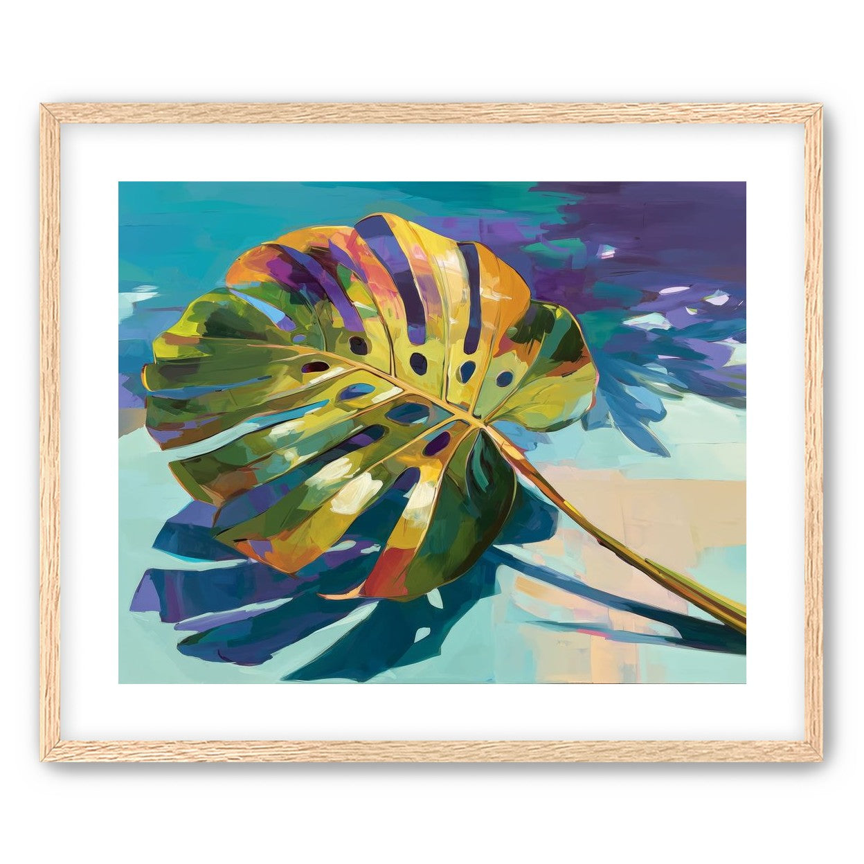Palm Leaves in Layered Paint