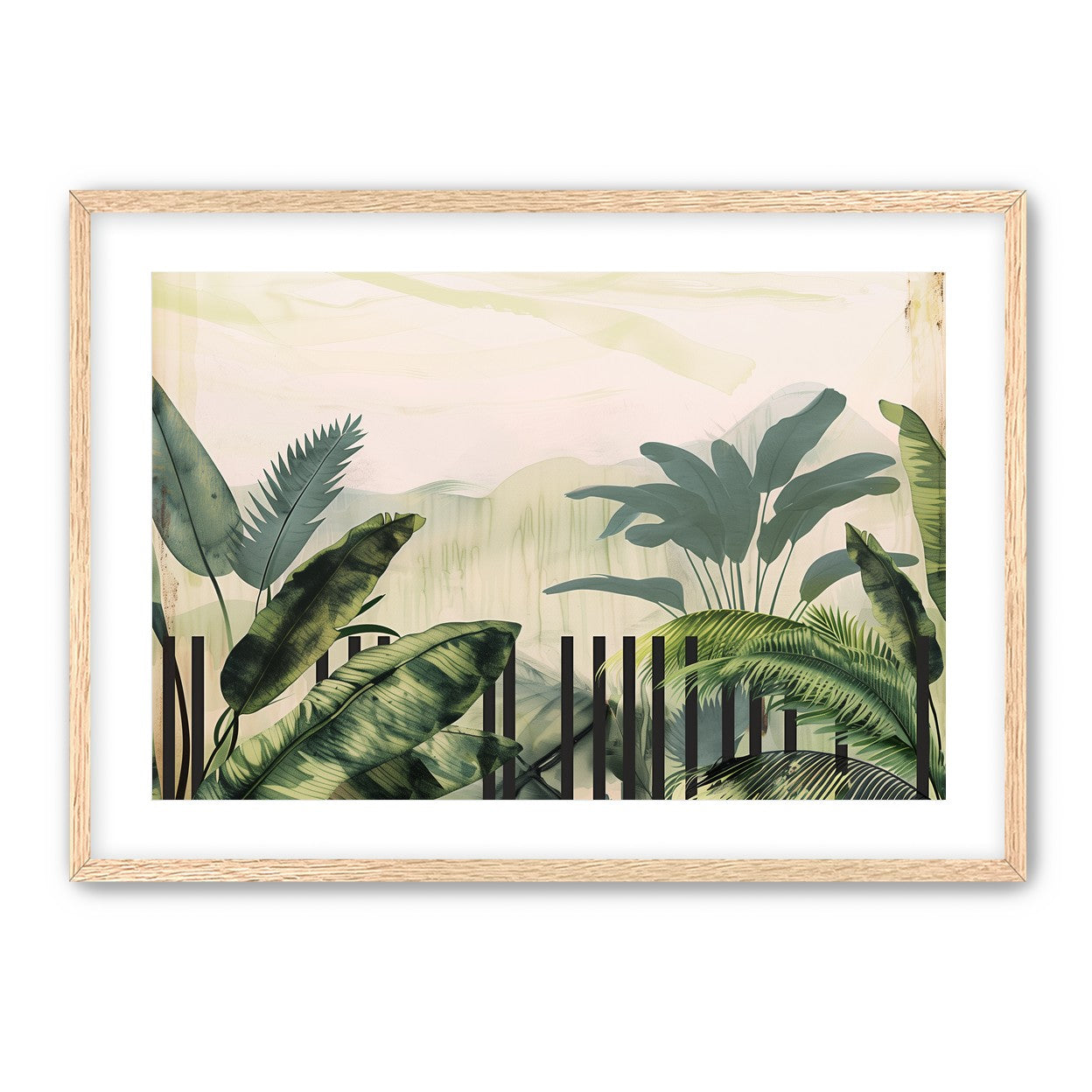 Black posts in the palms