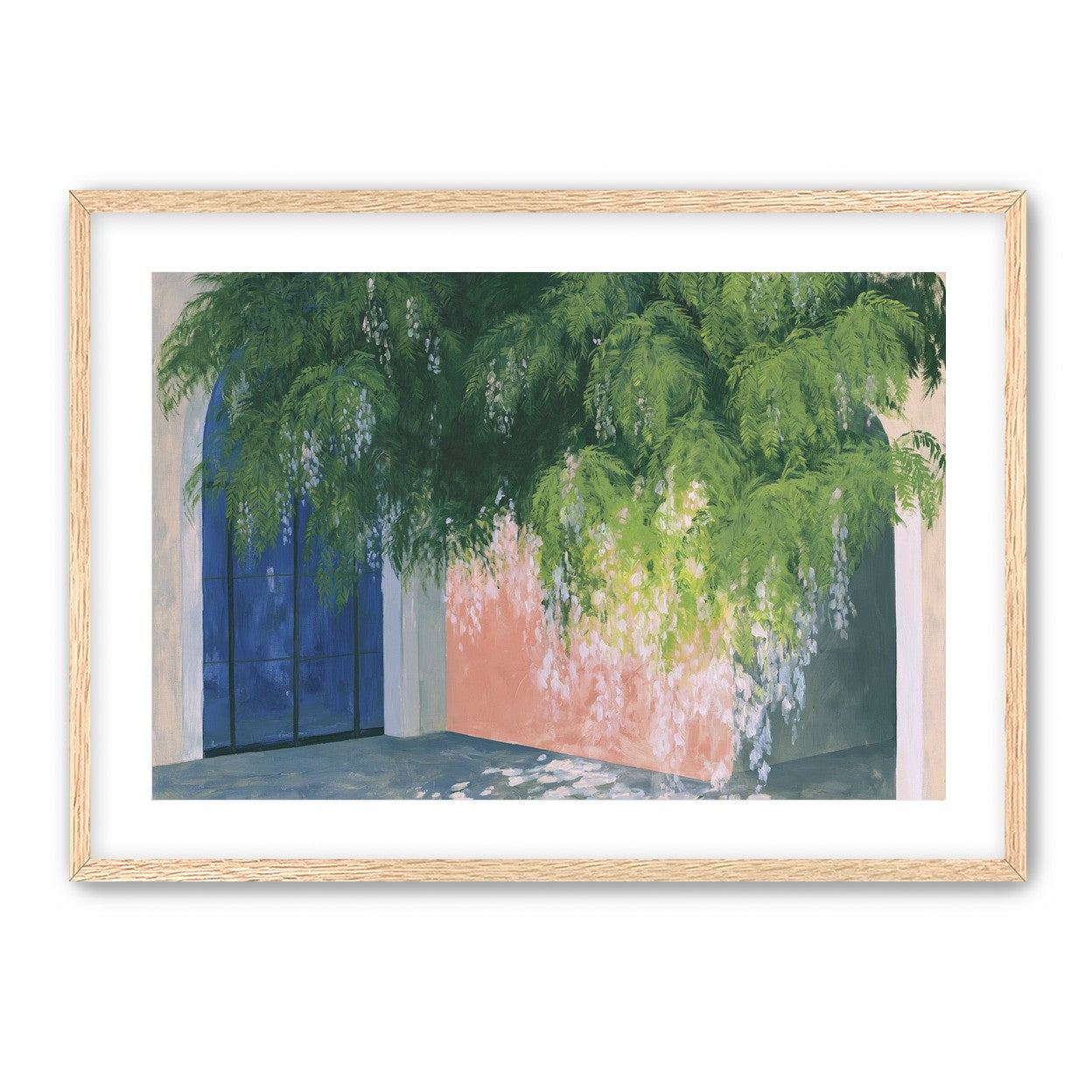 Blossoms over the blue door