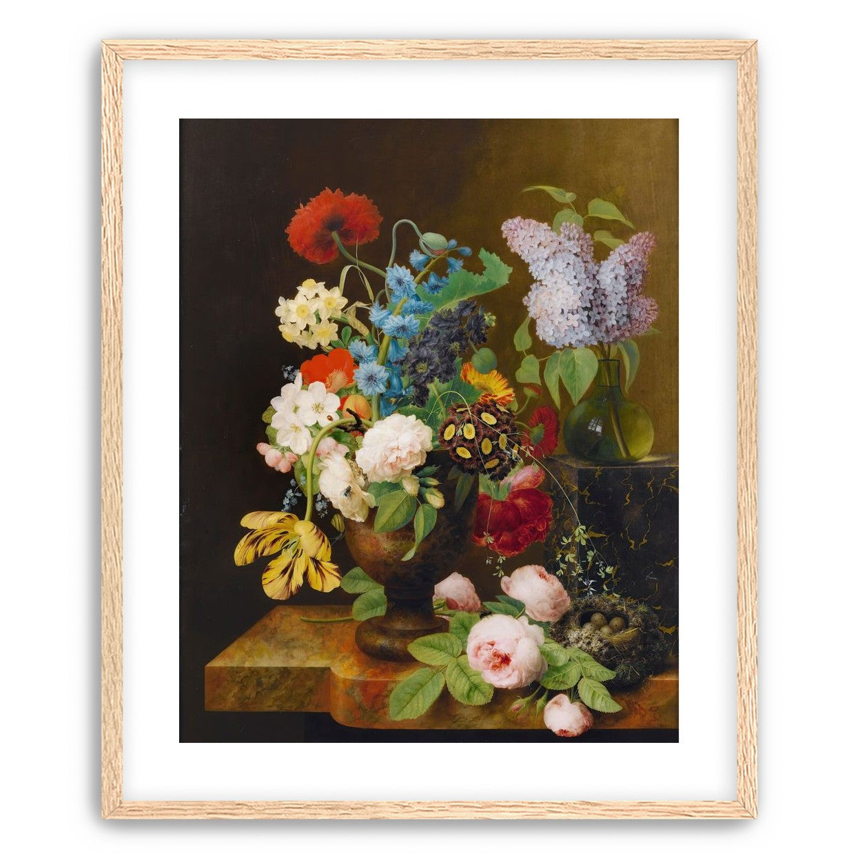 Fallen roses by the nest