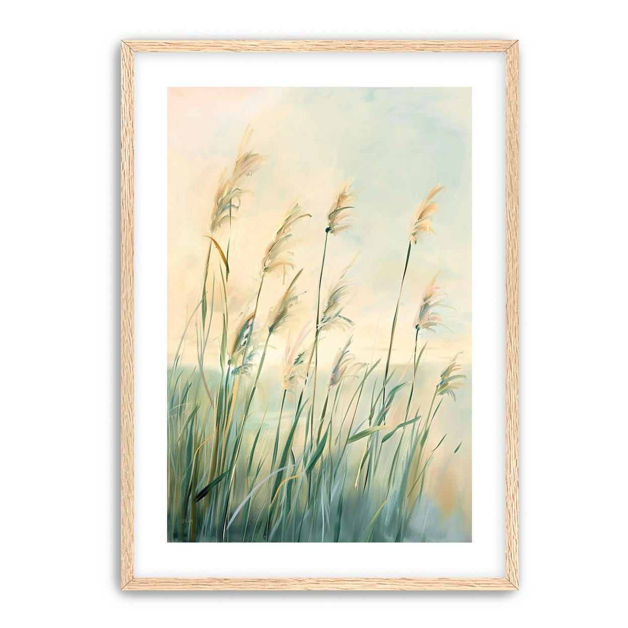 Peach light on reeds