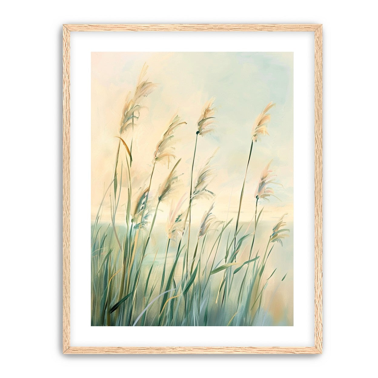 Peach light on reeds