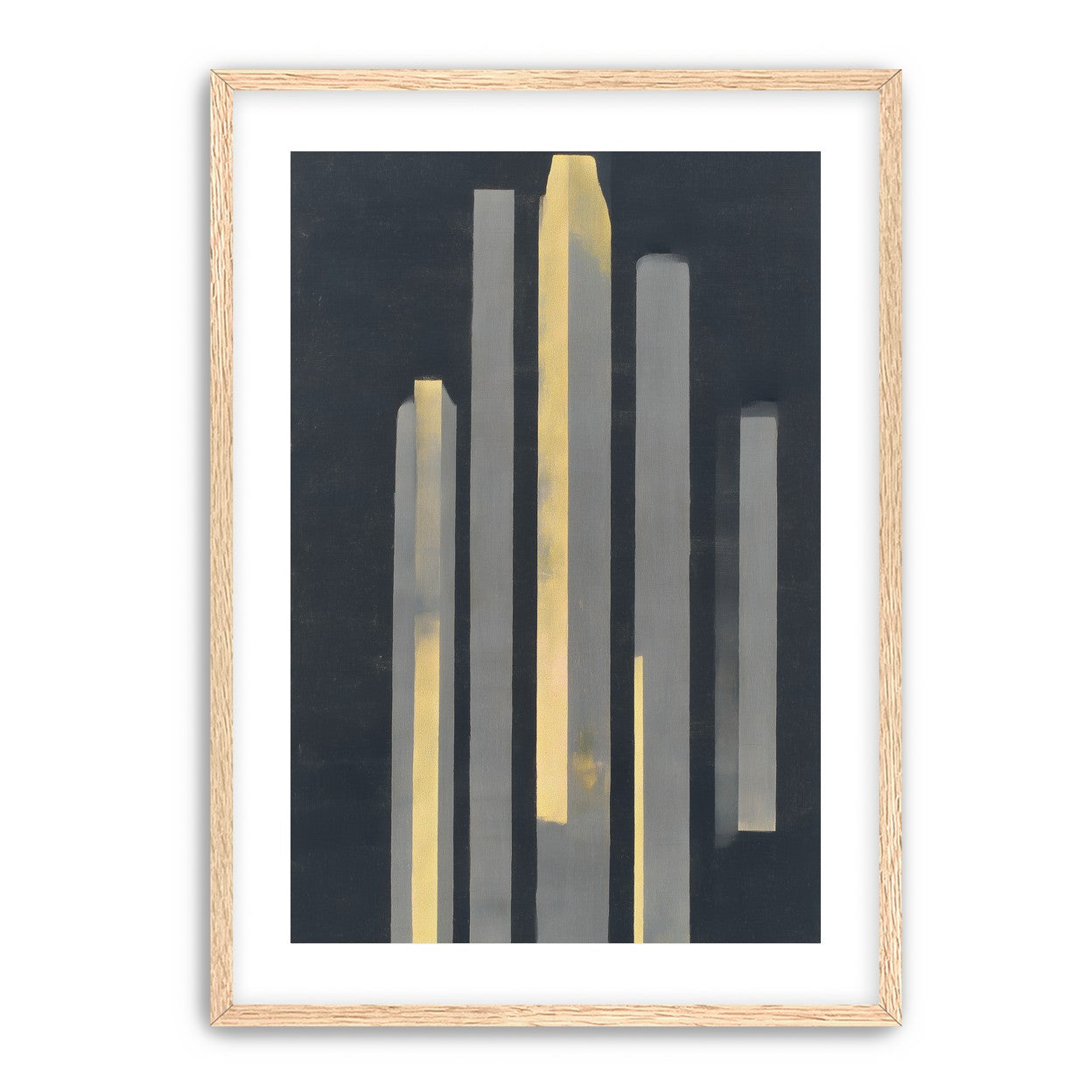 Yellow seeping through gray bars