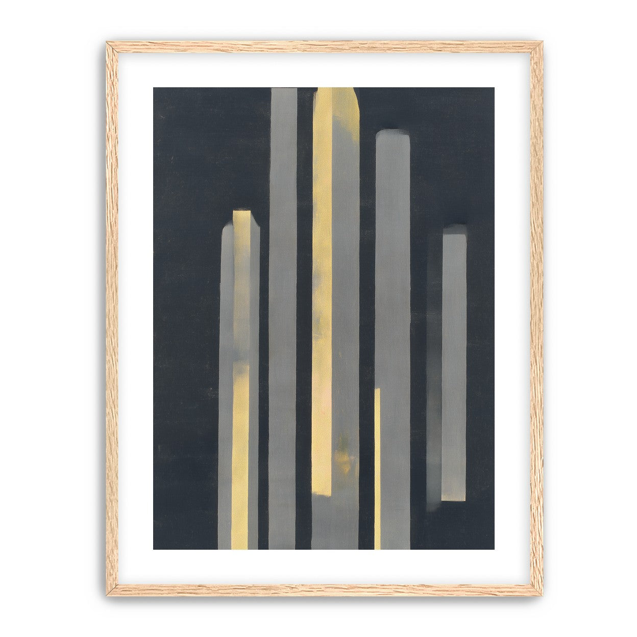 Yellow seeping through gray bars