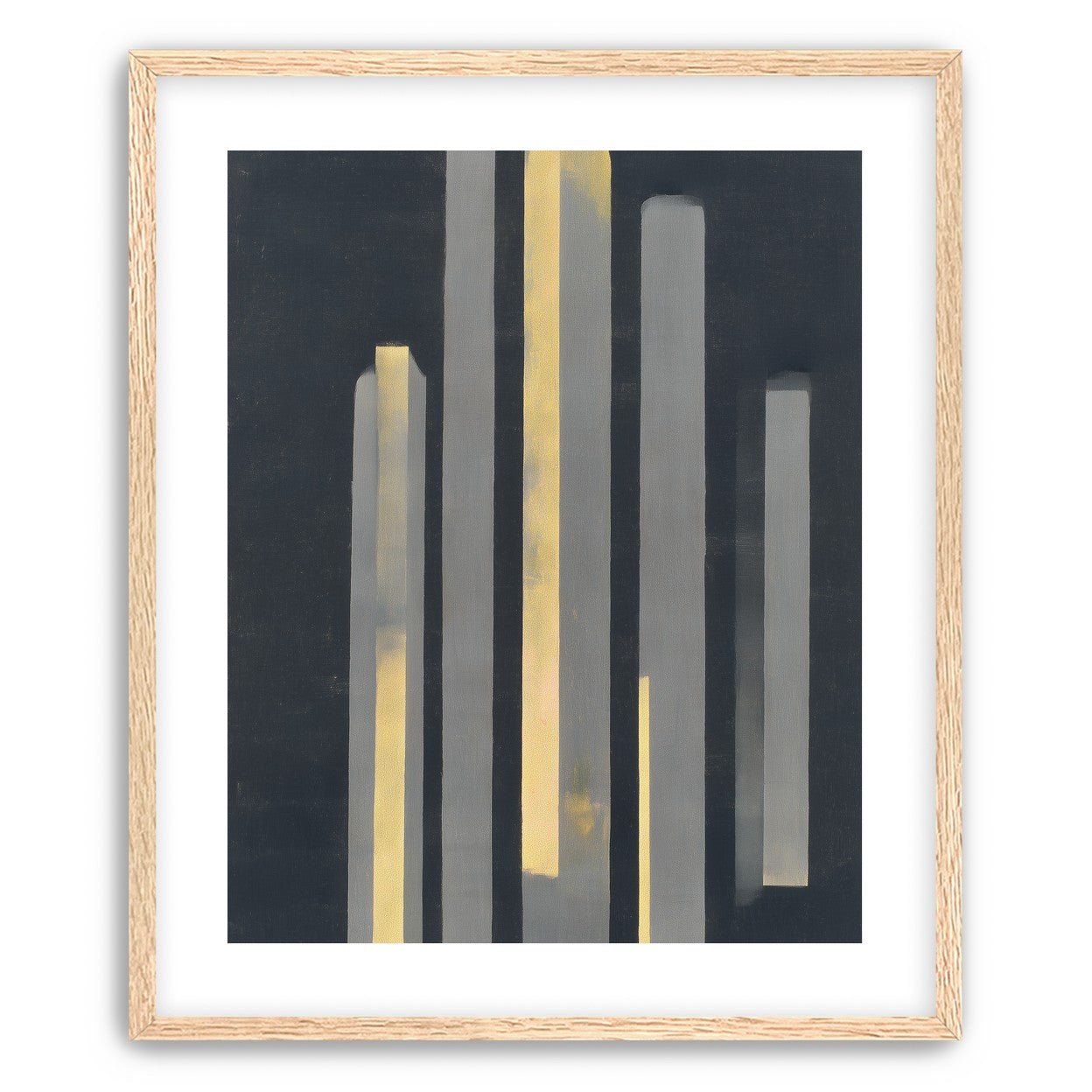 Yellow seeping through gray bars