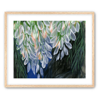 White petals over deep green