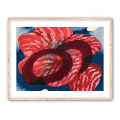Red stripes pressing through blue