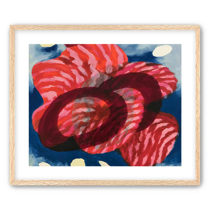 Red stripes pressing through blue
