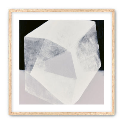 Milkwhite facets in deep black