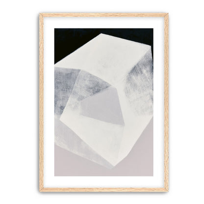 Milkwhite facets in deep black