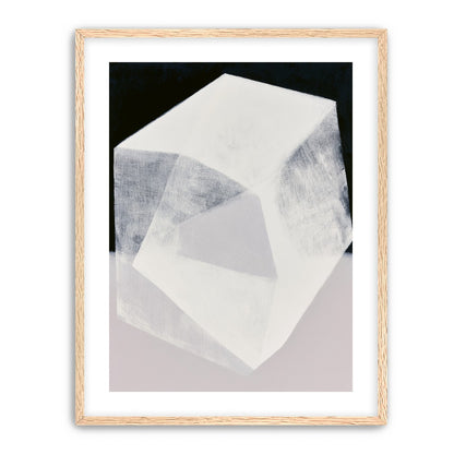 Milkwhite facets in deep black