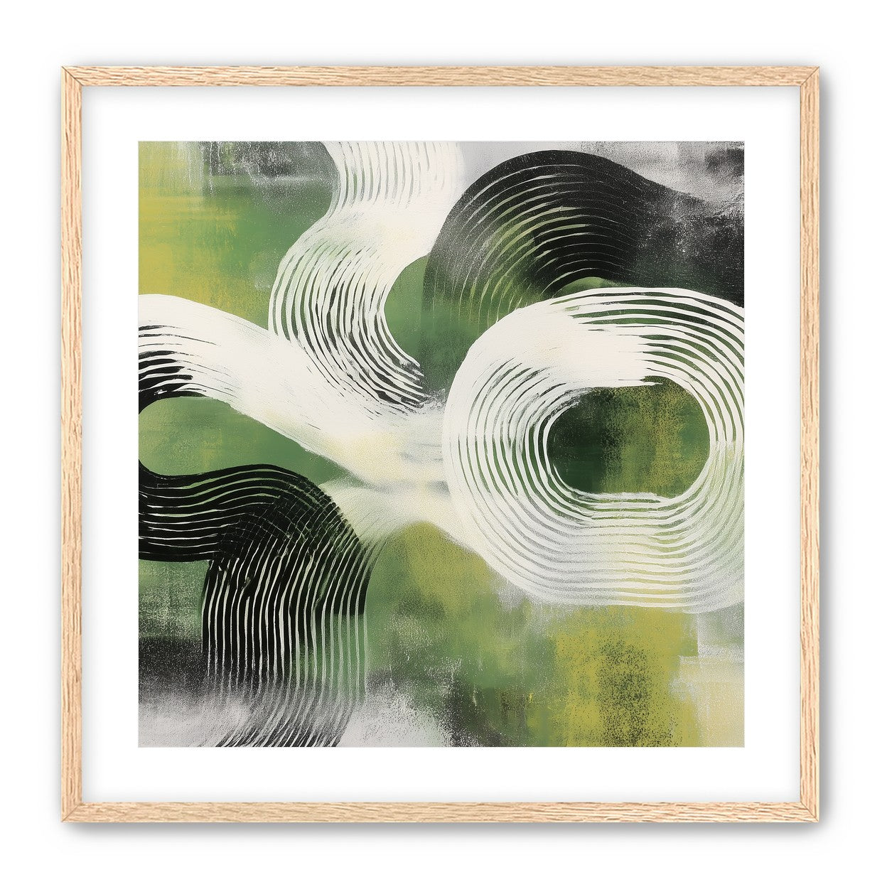 White arcs across green field