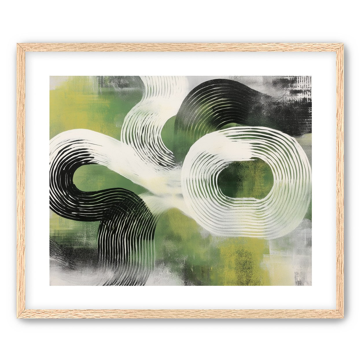 White arcs across green field