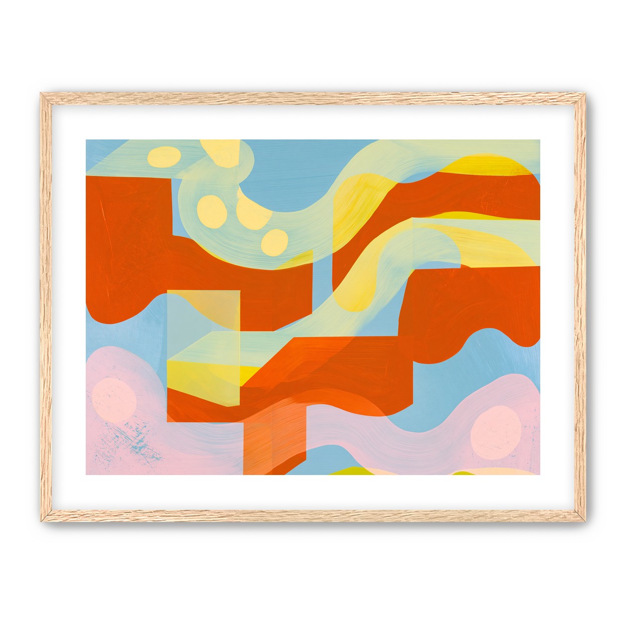 Orange bands within blue field