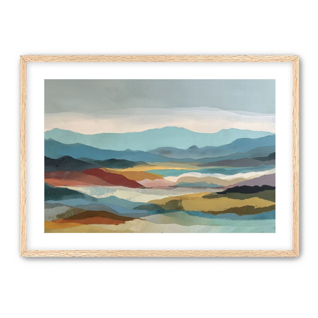 Layered Hills in Cool Bands