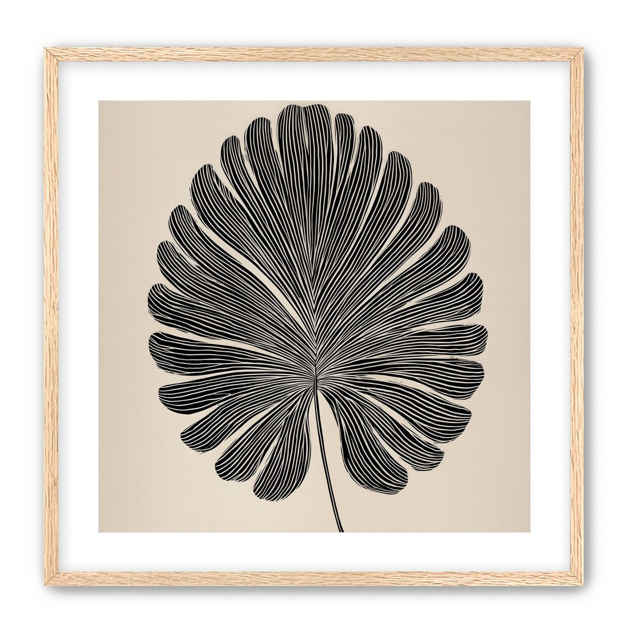 Striped fan leaf alone