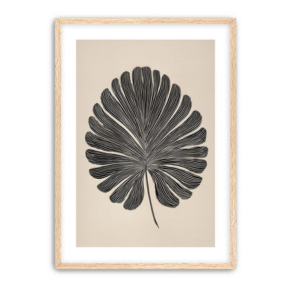 Striped fan leaf alone
