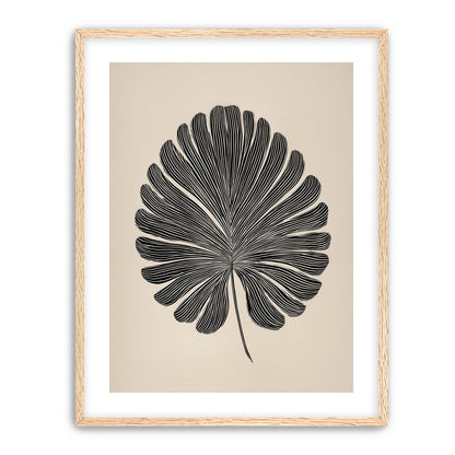Striped fan leaf alone