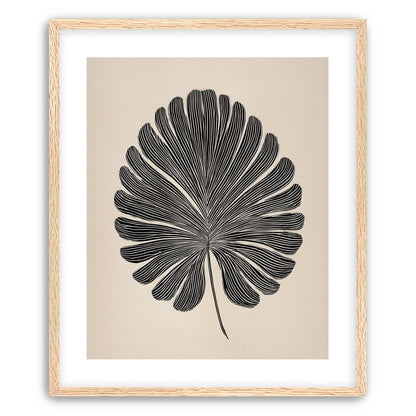Striped fan leaf alone