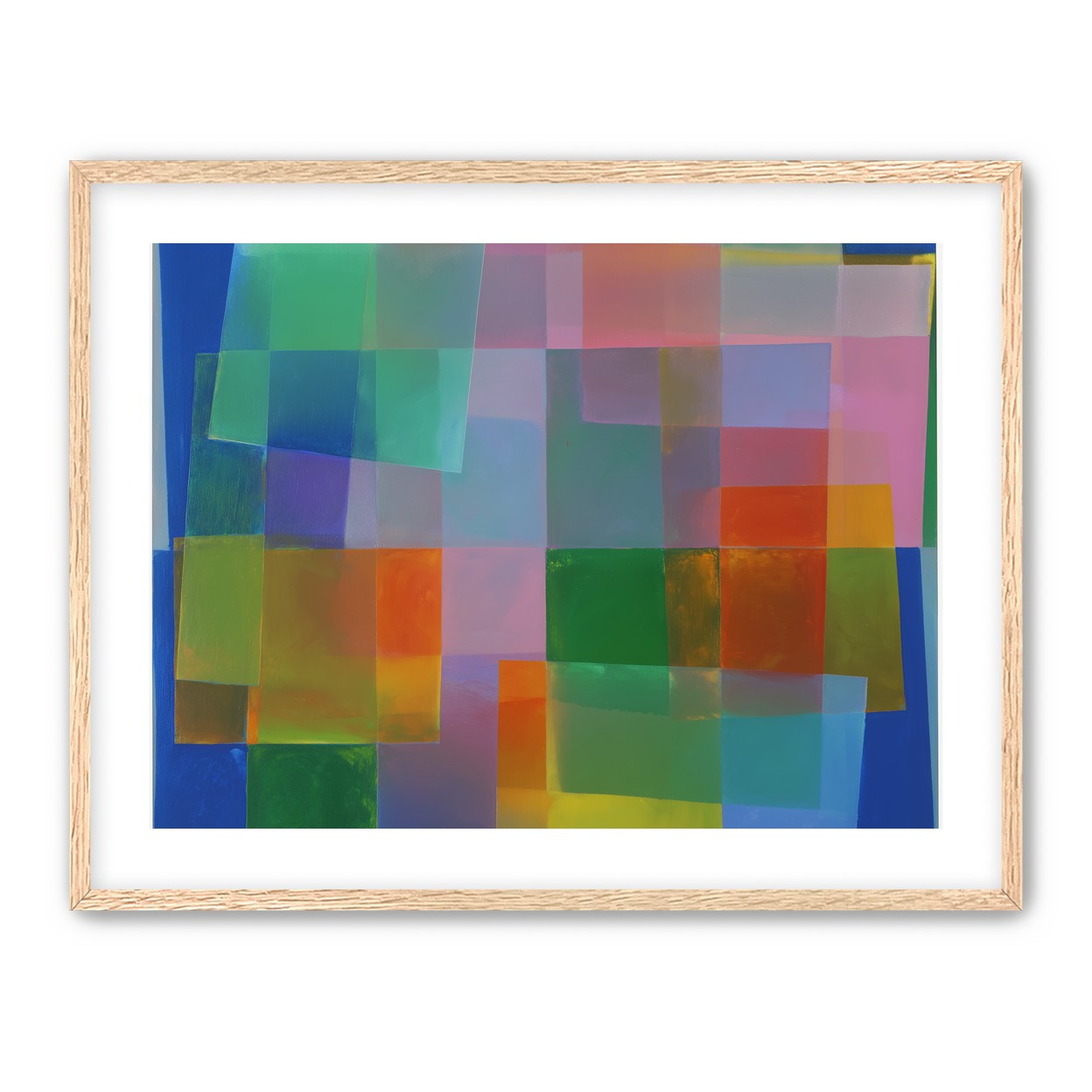 Blue depth under warm veils