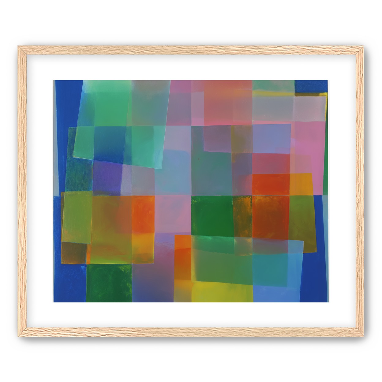 Blue depth under warm veils