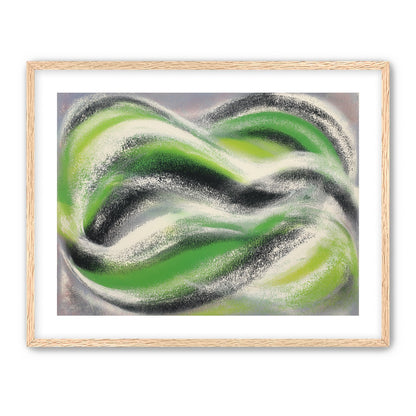 Green bands under white spray