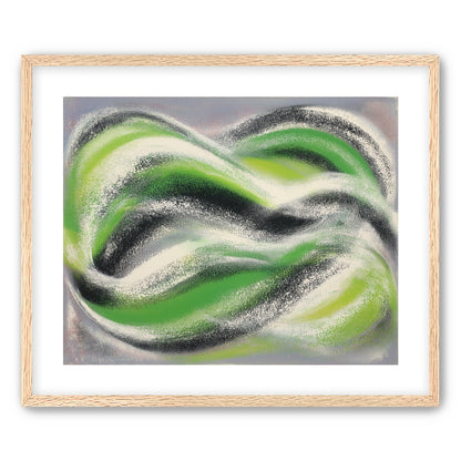 Green bands under white spray