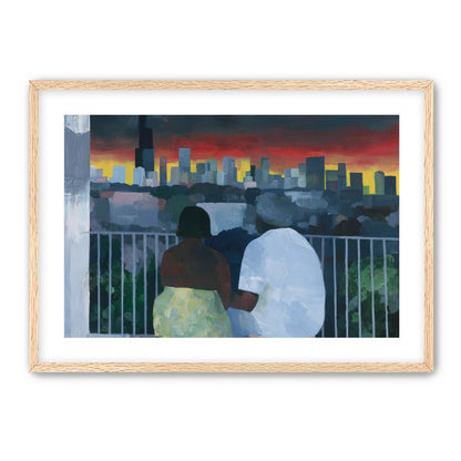 Two on the balcony at dusk