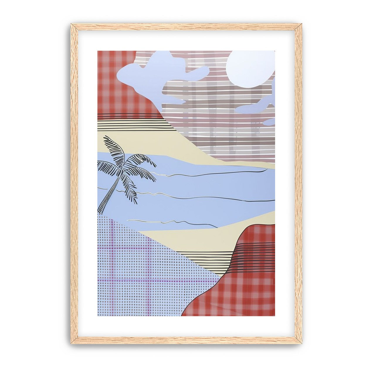 Striped sky over the beach