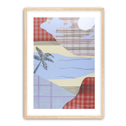 Striped sky over the beach