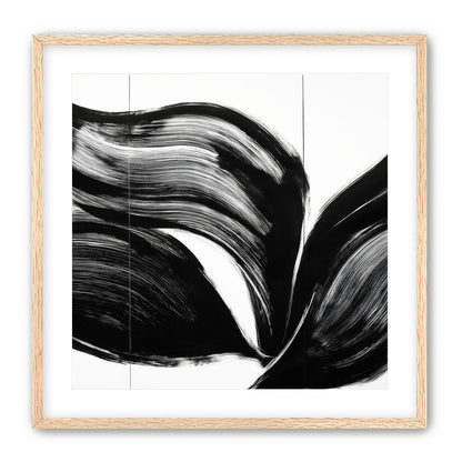 Three petals in black ink