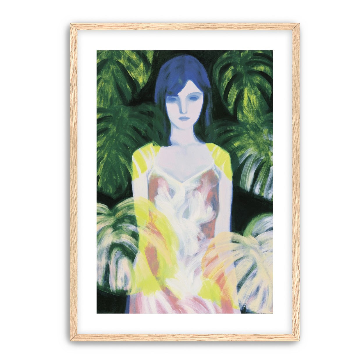 Yellow sleeves in green shade