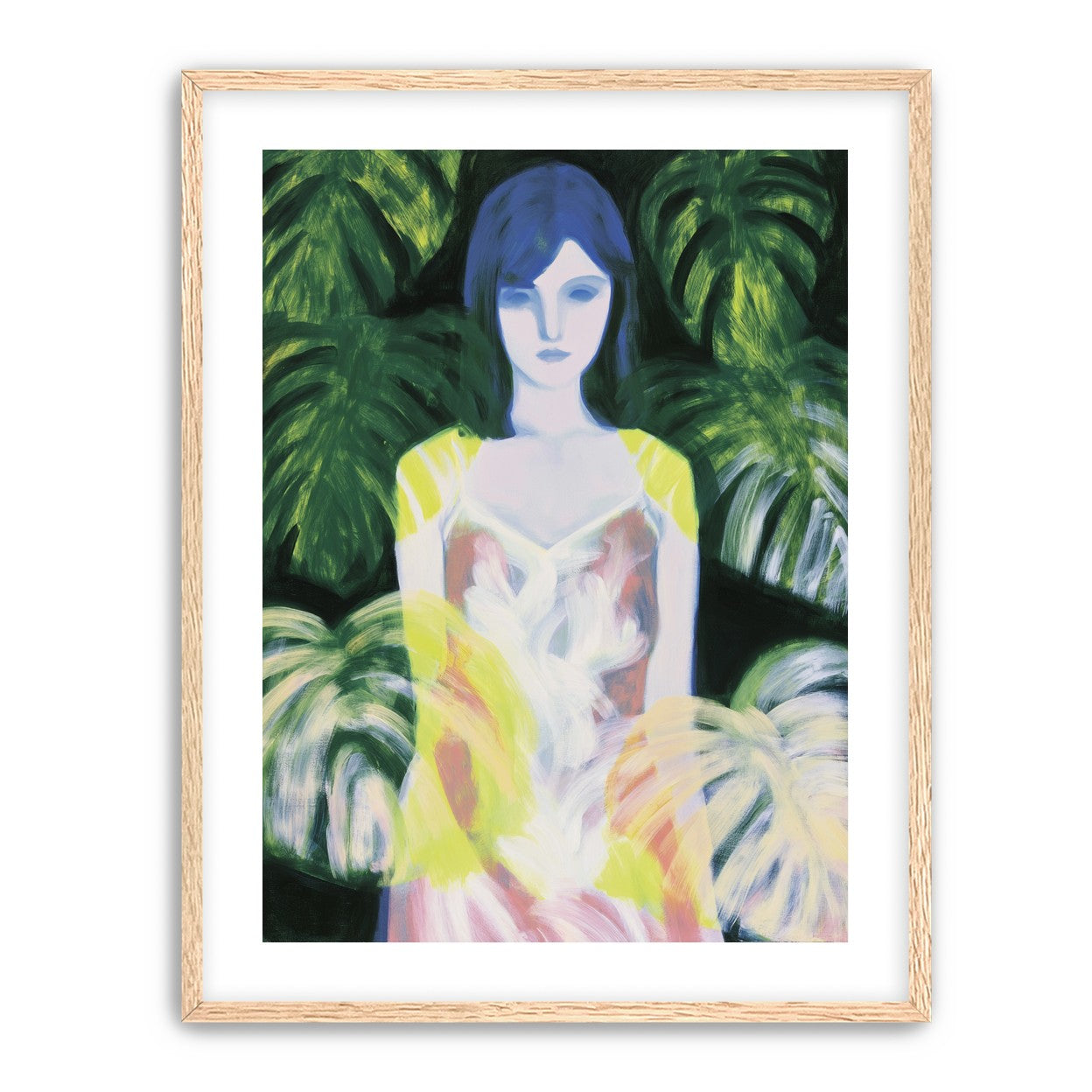 Yellow sleeves in green shade