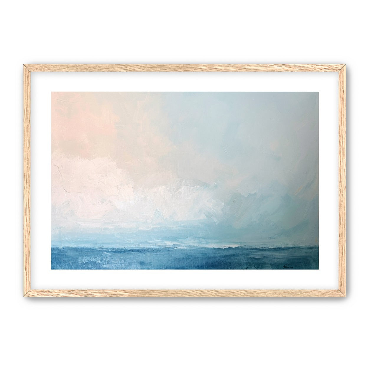 Quiet sea under pale sky