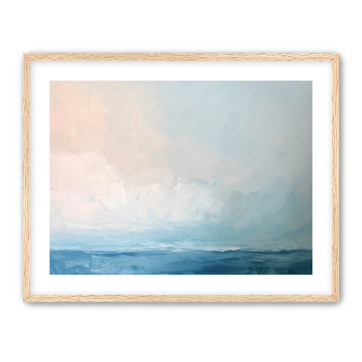 Quiet sea under pale sky