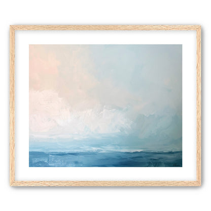 Quiet sea under pale sky