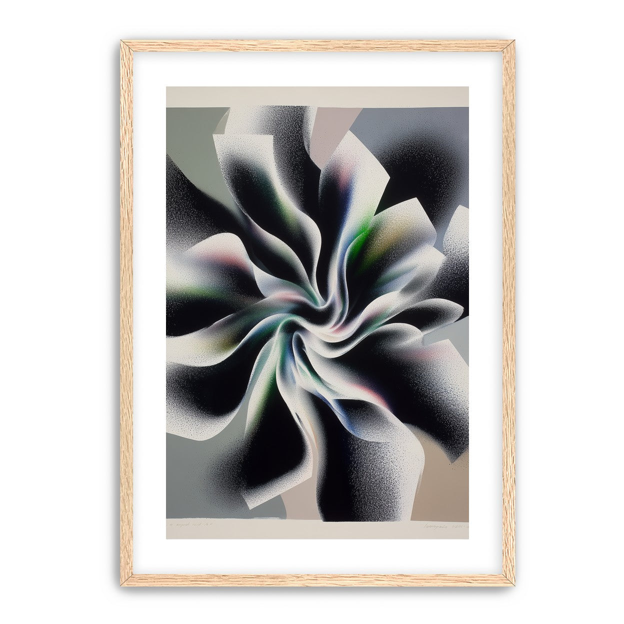 Spiral fold within pale blocks