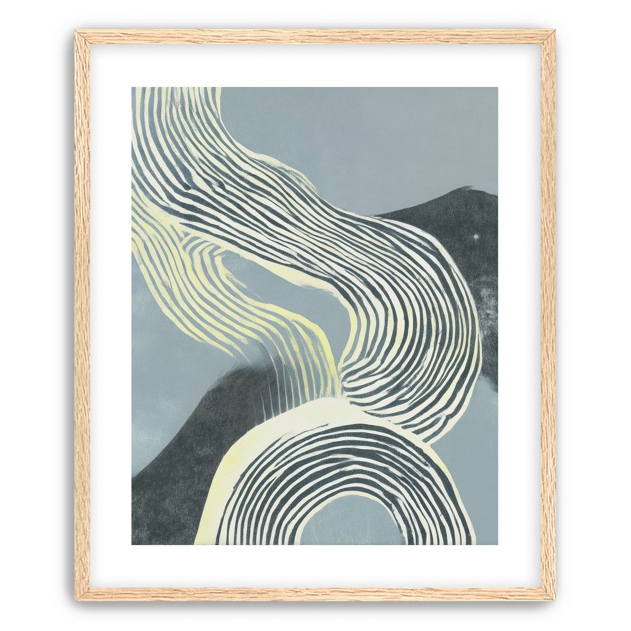 Curving stripes across the field