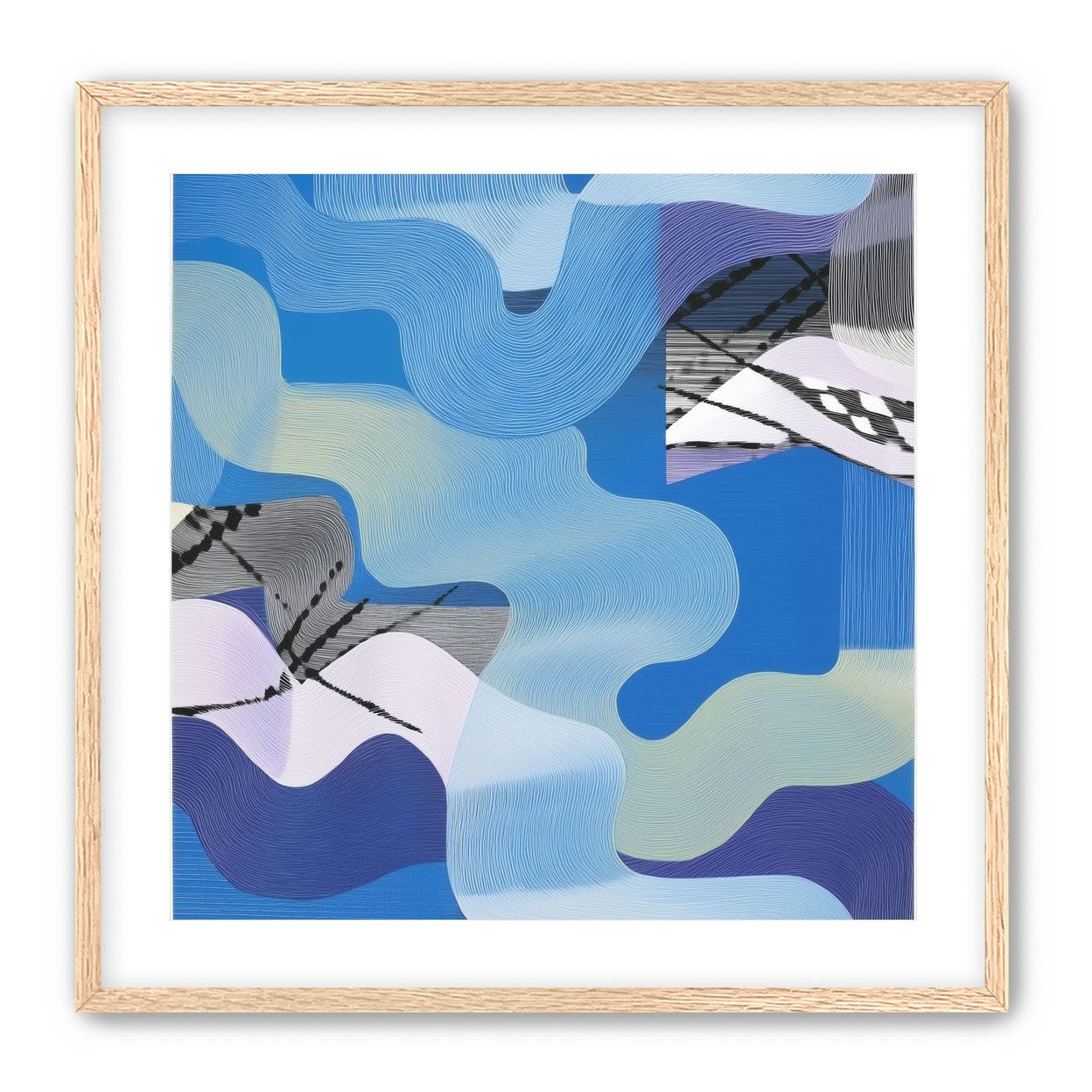 Waves within blue blocks