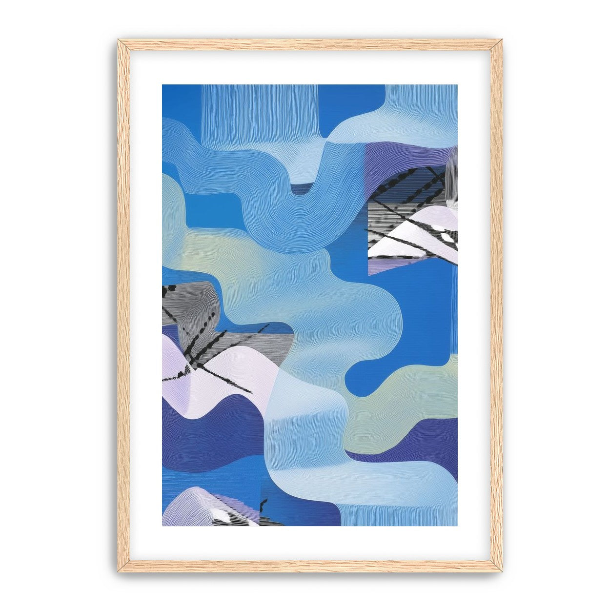 Waves within blue blocks