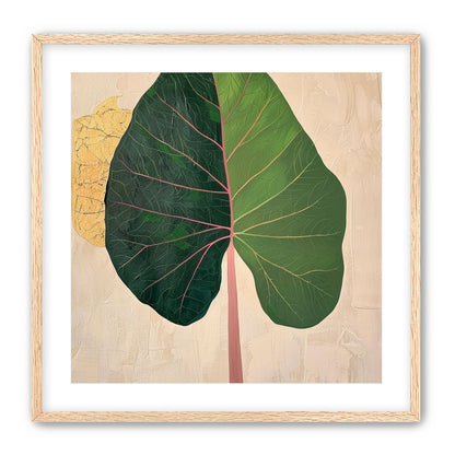Split green leaf portrait