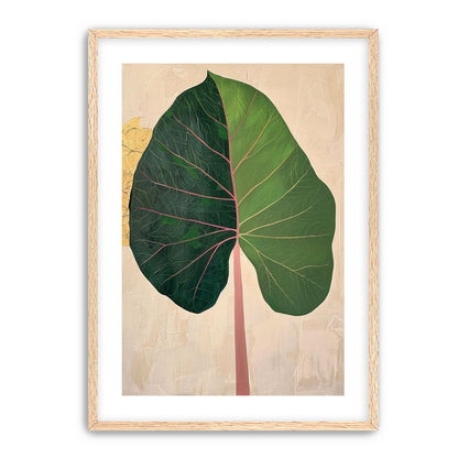 Split green leaf portrait