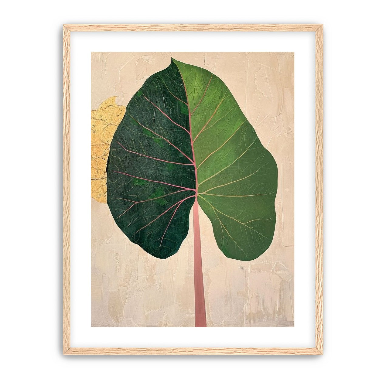 Split green leaf portrait