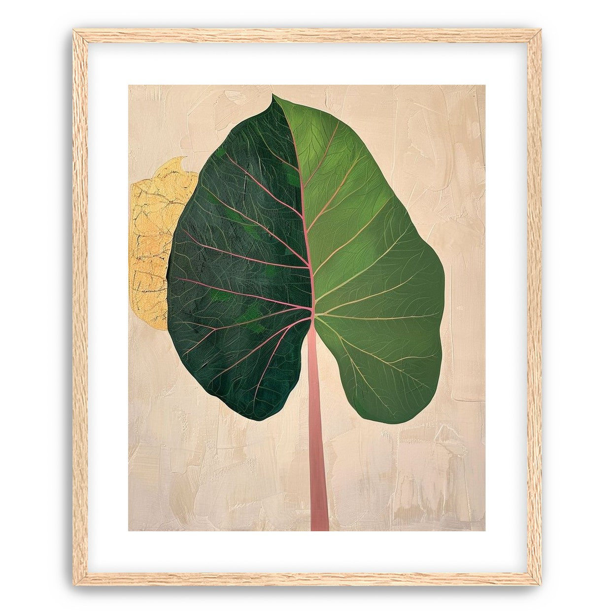 Split green leaf portrait