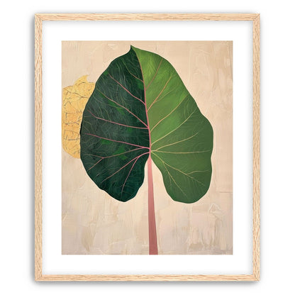 Split green leaf portrait