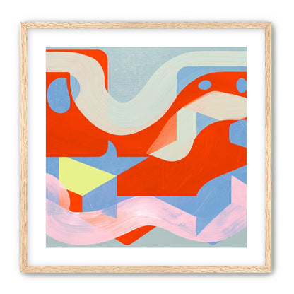 Pale sweep over red blocks